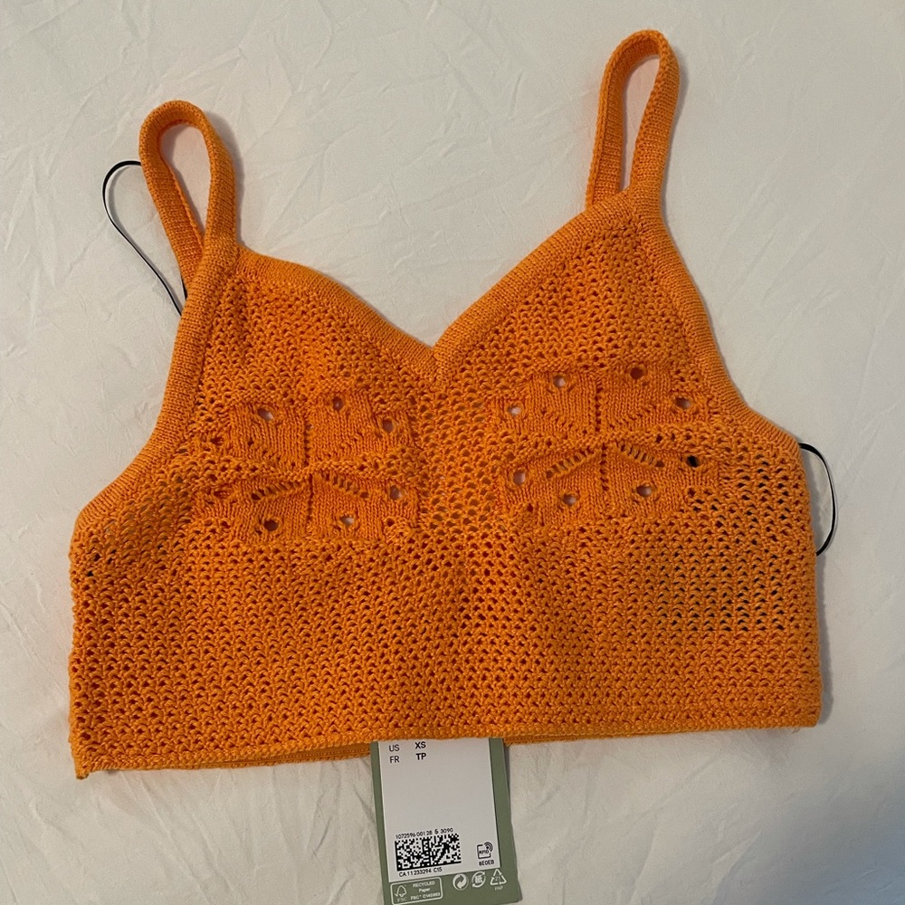 H&M cute orange crop top for the summer 🍊🍊